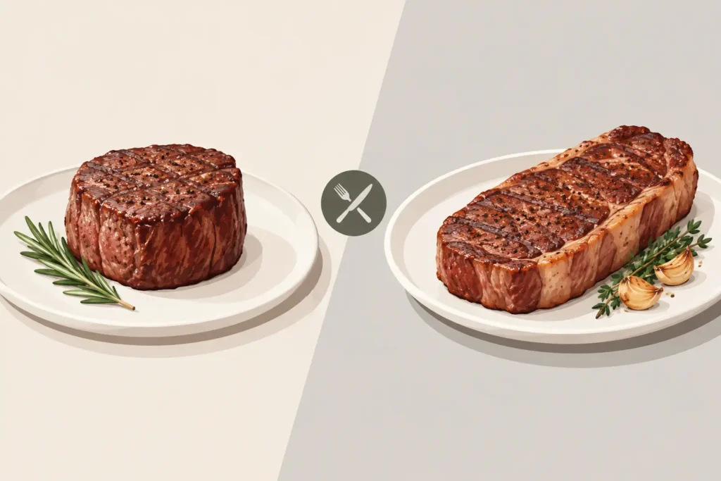 Filet Mignon Versus Striploin: Which to Order?
