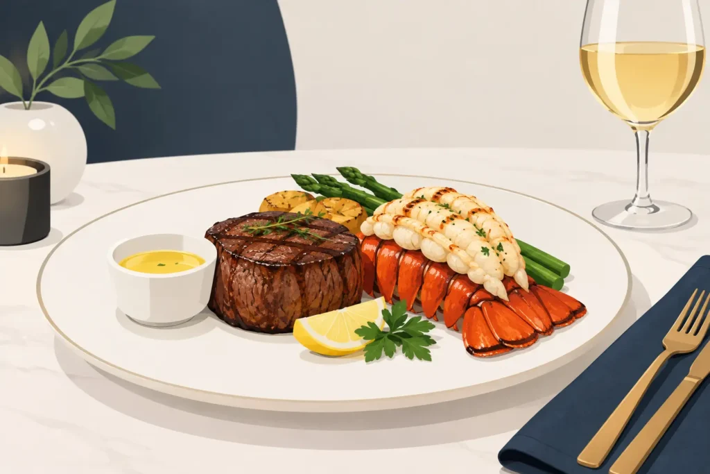 Surf Turf Menu Example for a Premium Dinner